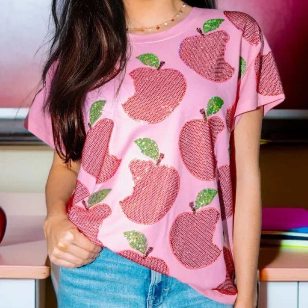 Queen of Sparkles Shirt Tee Scattered Apple